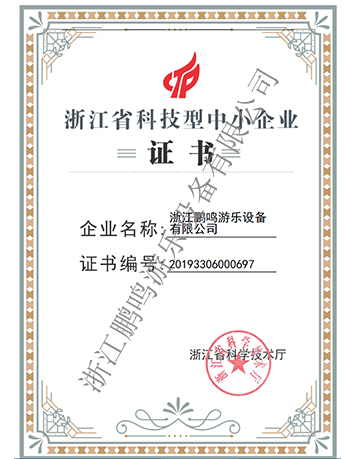 浙江省科技中小型企業-浙江鵬鳴游樂設備有限公司